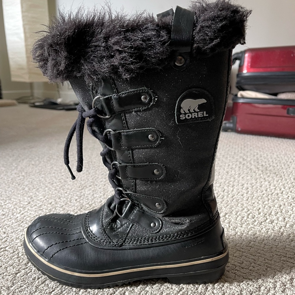 Sparkly Black limited edition Joan of Arc Sorel Winter Boots